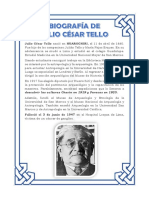 BIOGRAFÍA DE Julio C Tello