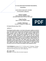 Glenn P. Jenkins: Cost-Benefit Analysis For Investment Decisions