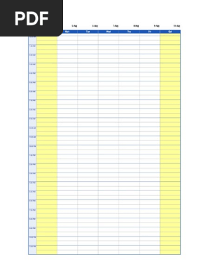 Hourly Calendar