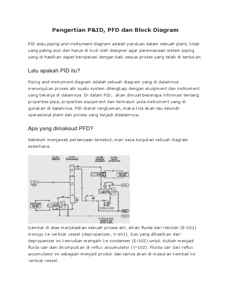 Perbedaan PFD dan PID dalam Diagram | PDF