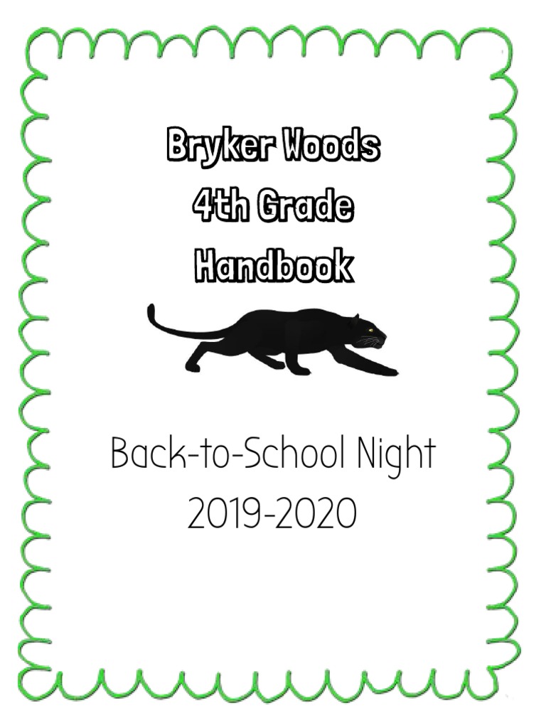 4th Grade Handbook Bryker Woods | PDF | Homework | Teachers