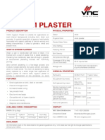 VNC Gypsum Plaster Product Description Physical Properties