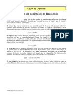 Decimales A Fracciones PDF