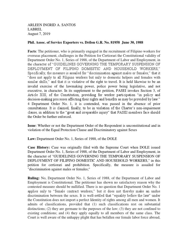 Labrel Filcro | PDF | United States Labor Law | Employment