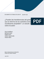 Pueden Las Transferencias Del Gobierno Hacer Que La Reforma de Los Subsidios Energéticos Sea Socialmente Aceptable Un Estudio de Caso Sobre Ecuador