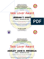 Task Lover Award: Jeddah T. Ugot