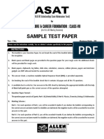 Paper - Class VII (VI VII) PDF