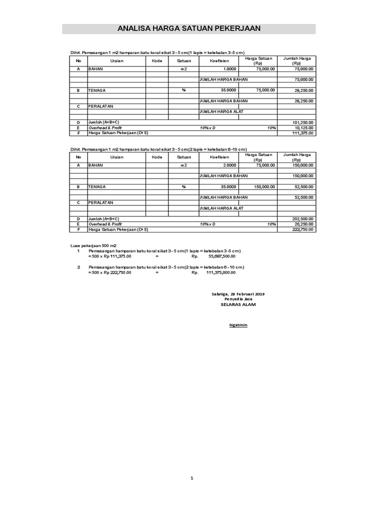 Analisa Batu Koral | PDF