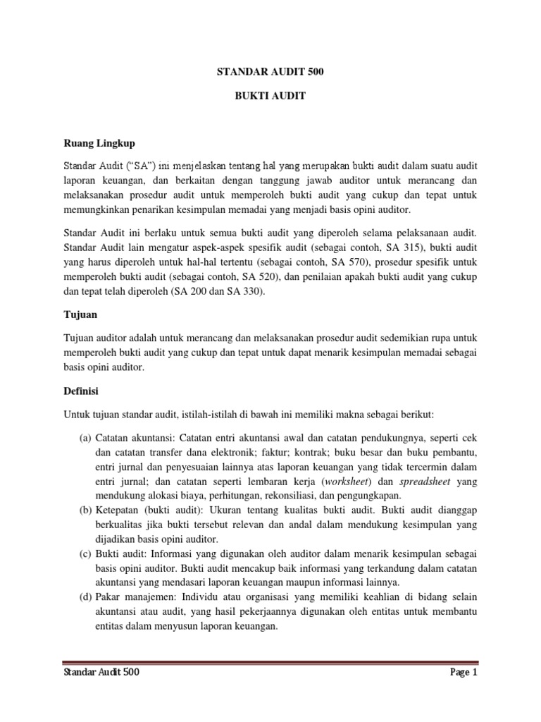 Makalah Tujuan Dan Bukti Audit