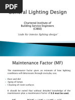 Chartered Institute of Building Service Engineers (Cibse) Code For Interior Lighting Design'