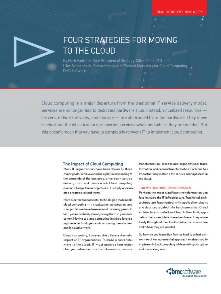 Four Strategies For Moving To The Cloud | PDF