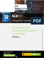 Programa Ejecutivo Nuevos Retos Modelos Negocio Internet RD 2018