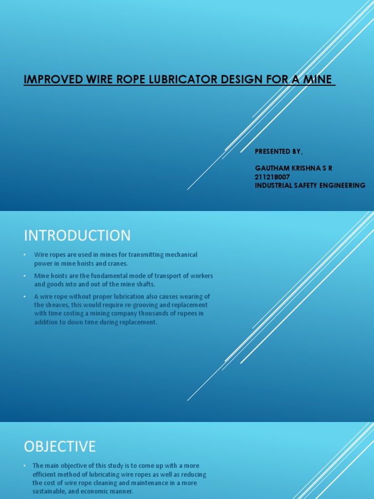 Efficient Wire Rope Lubrication Design | PDF | Wire | Rope