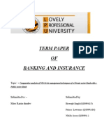 Term Paper of Banking and Insurance