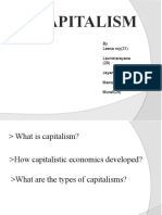 Capitalism: by Leena Roy (21) Laxminarayana (20) Jayanth (19) Manoj (23) Murali