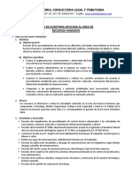 Plan de Auditoria Aplicada Al Area de Recursos Humanos