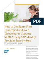 How To Configure Fiori Launchpad and Web Dispatcher To Support SAML2 Using SAP Identity Provider Step-by-Step
