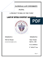 Law of Inter Country Adoption: Chanakya National Law University Patna