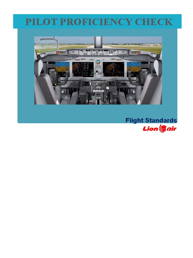 Pilot Proficiency Check Guidelines | PDF | Air Traffic Control ...