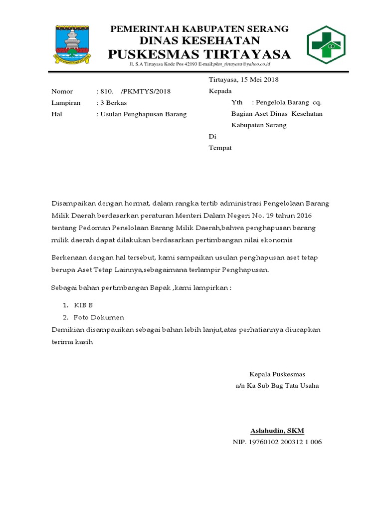 Surat Usulan Penghapusan Barang Docx Xxxx xxxxxx surat berita acara kehilangan.