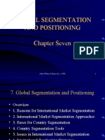 Global Segmentation and Positioning Chapter Seven: John Wiley & Sons, Inc C 1998 1