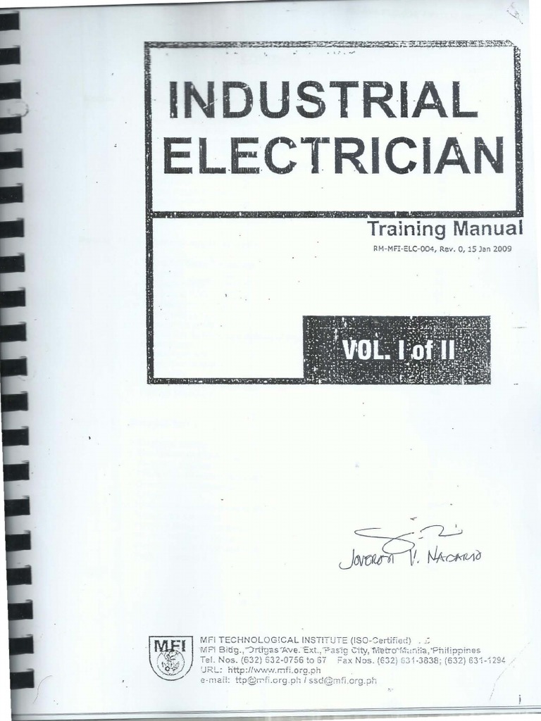 Industrial Electrician Training Manual PDF Ion Electron