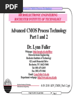 Advanced CMOS Process Technology Part 1 and 2 Dr. Lynn Fuller