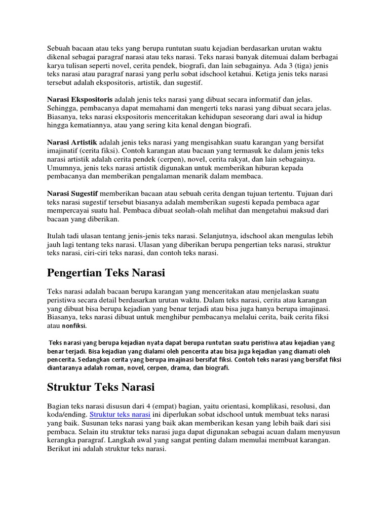 Contoh Teks Cerita Fiksi Dalam Novel Berbagi Teks Penting