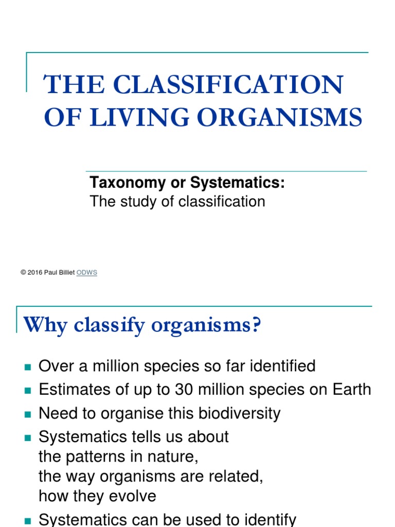 what is taxonomy in biology pdf