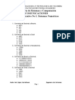 TALLER APLICATIVO No 1 Sistemas Numericos PDF