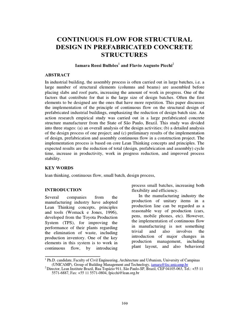 Continuous Flow in Prefab Design | PDF | Lean Manufacturing | Design