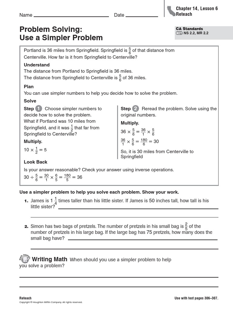 Problem Solving: Use A Simpler Problem: Understand | PDF | Cognition ...