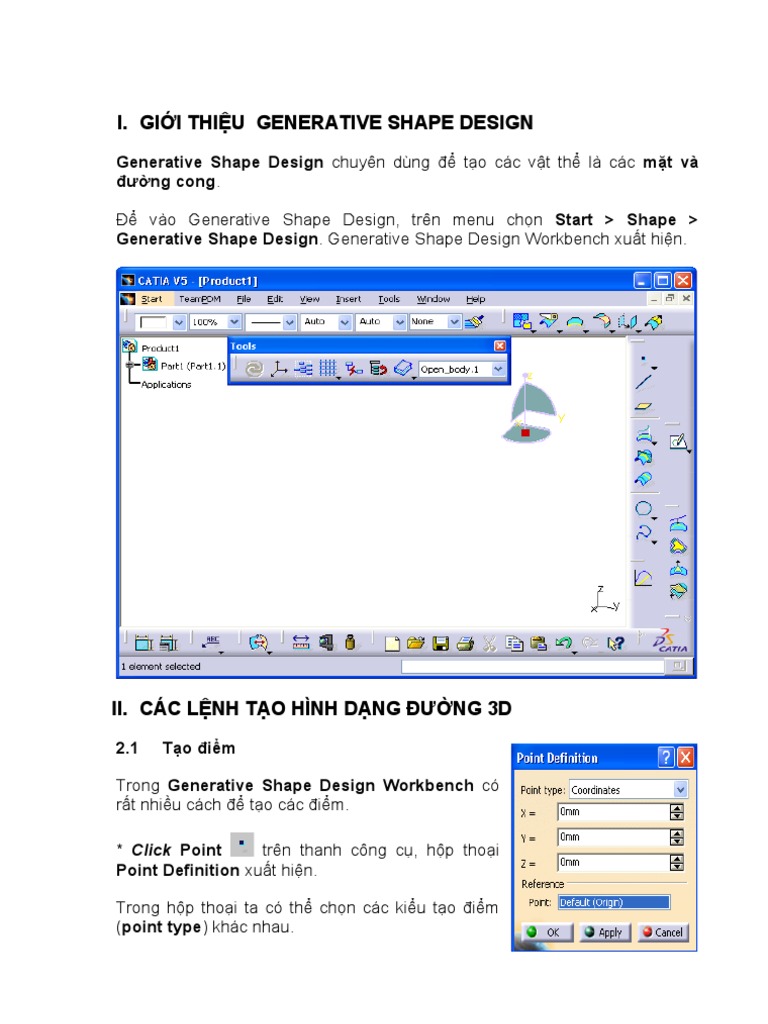 GIỚI THIỆU GENERATIVE SHAPE DESIGN | PDF