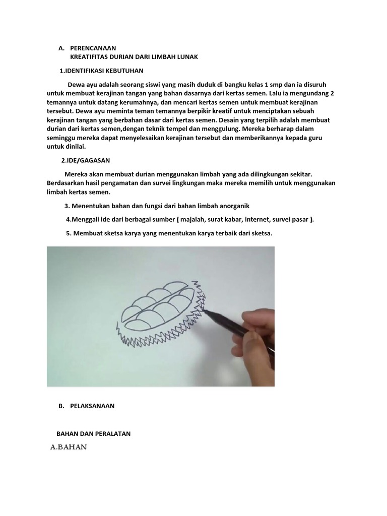 Kerajinan Membuat Buah Durian Dari Kertas Koran