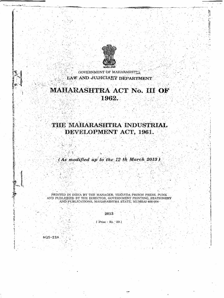 Promoting Industrial Growth in Maharashtra An Analysis of the