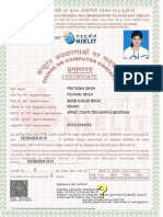 Computer certificate issued by NIELIT for course completion