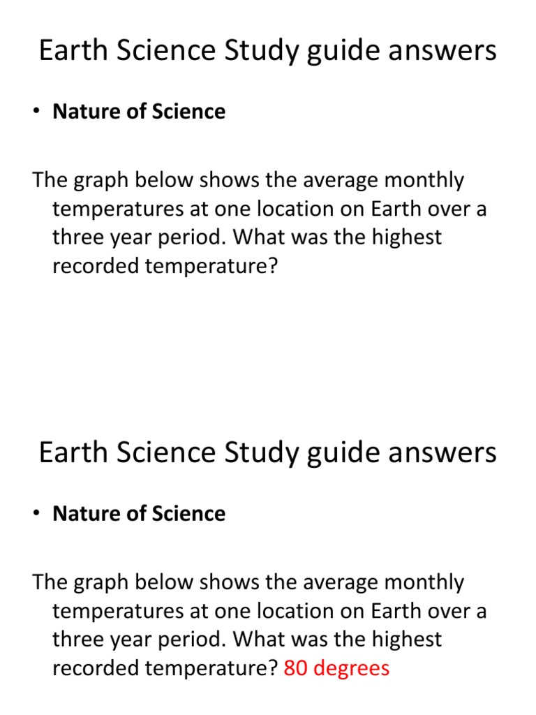 Earth Science Study Guide Answers Final PDF Plate Tectonics Rain