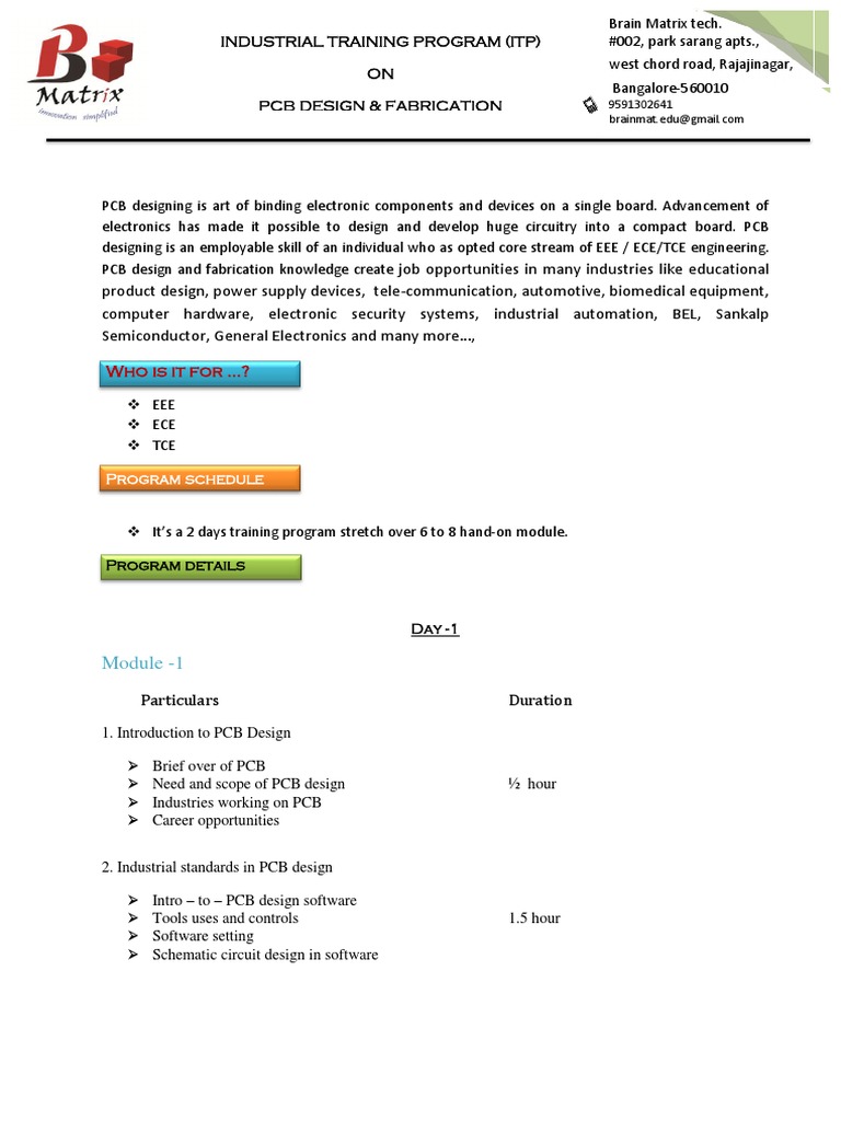 PCB Design & Fabrication | PDF | Printed Circuit Board | Electronic