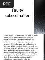 Faulty Subordination 