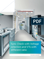 Sync Check With Voltage Selection and VTs With Different Ratio en