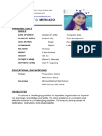 Marjorie Joy C. Mercado: Personal Data Skills