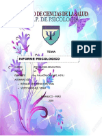 Informe Psicologico de Test Jordan y Massey