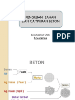 Pengujian Bahan & Campuran Beton - Pengaruhnya