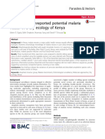 A Previously Unreported Potential Malaria Vector in a Dry Ecology of Kenya