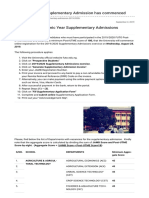 FUTO Supplementary Admissions 2019/2020 Minimum Scores