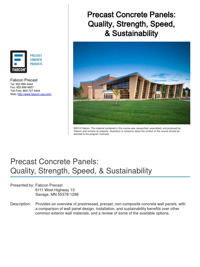 Precast Panels | Download Free PDF | Precast Concrete | Concrete
