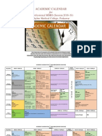 Academic Calendar For 4th Year MBBS Week 1 3015-2-2019