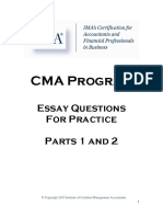 Essays Sample Questions - Parts 1 & 2