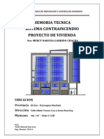 Memoria Técnica de Prevención y Control de Incendios Sra. Mercy Garrido Chacha