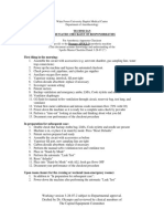 First Thing in The Morning:: Technician Abbreviated Checklist of Responsibilities